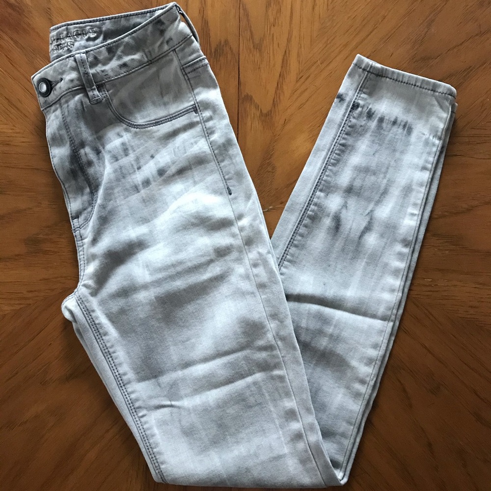 Gray American Eagle Sky High Jeggings